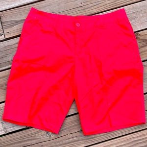 Columbia, strawberry red bermuda shorts